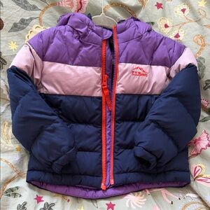 L.L. Bean Toddler Navy and Purple Puffer Jacket